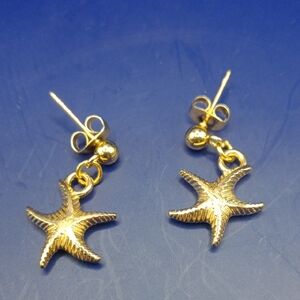 Gold Starfish Earrings